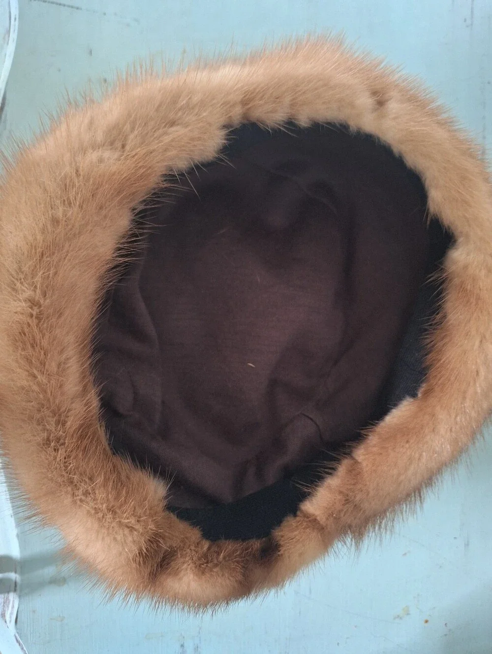 Vintage Mink Pillbox Hat